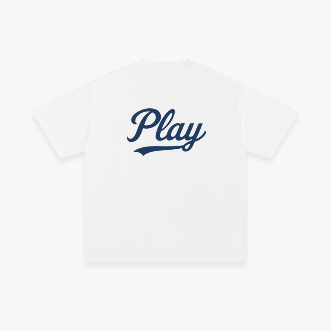White “Cursive Back” Oversized Tee