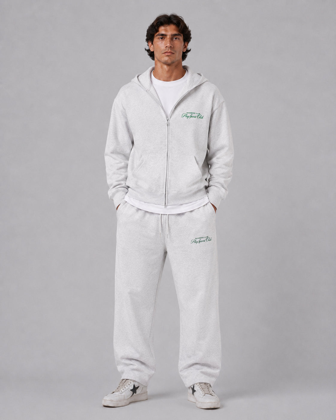 Clubhouse Zip-Through, Grey Marle