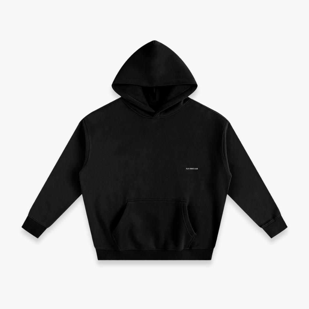 Jet Black “Club” Heavyweight Hoodie