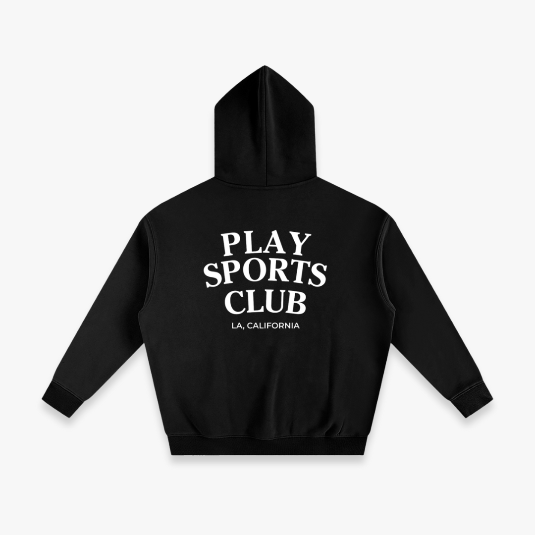 Jet Black “Club” Heavyweight Hoodie
