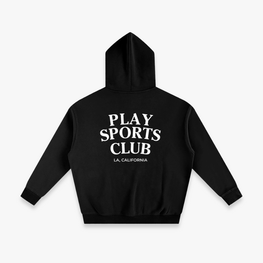 Jet Black “Club” Heavyweight Hoodie