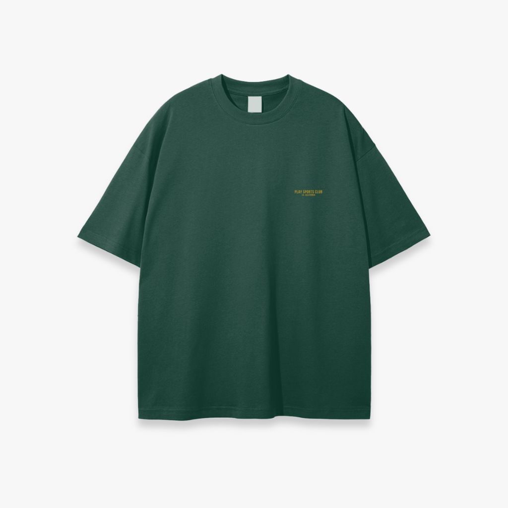 Forest Green “Block” Oversized Heavyweight T-Shirt