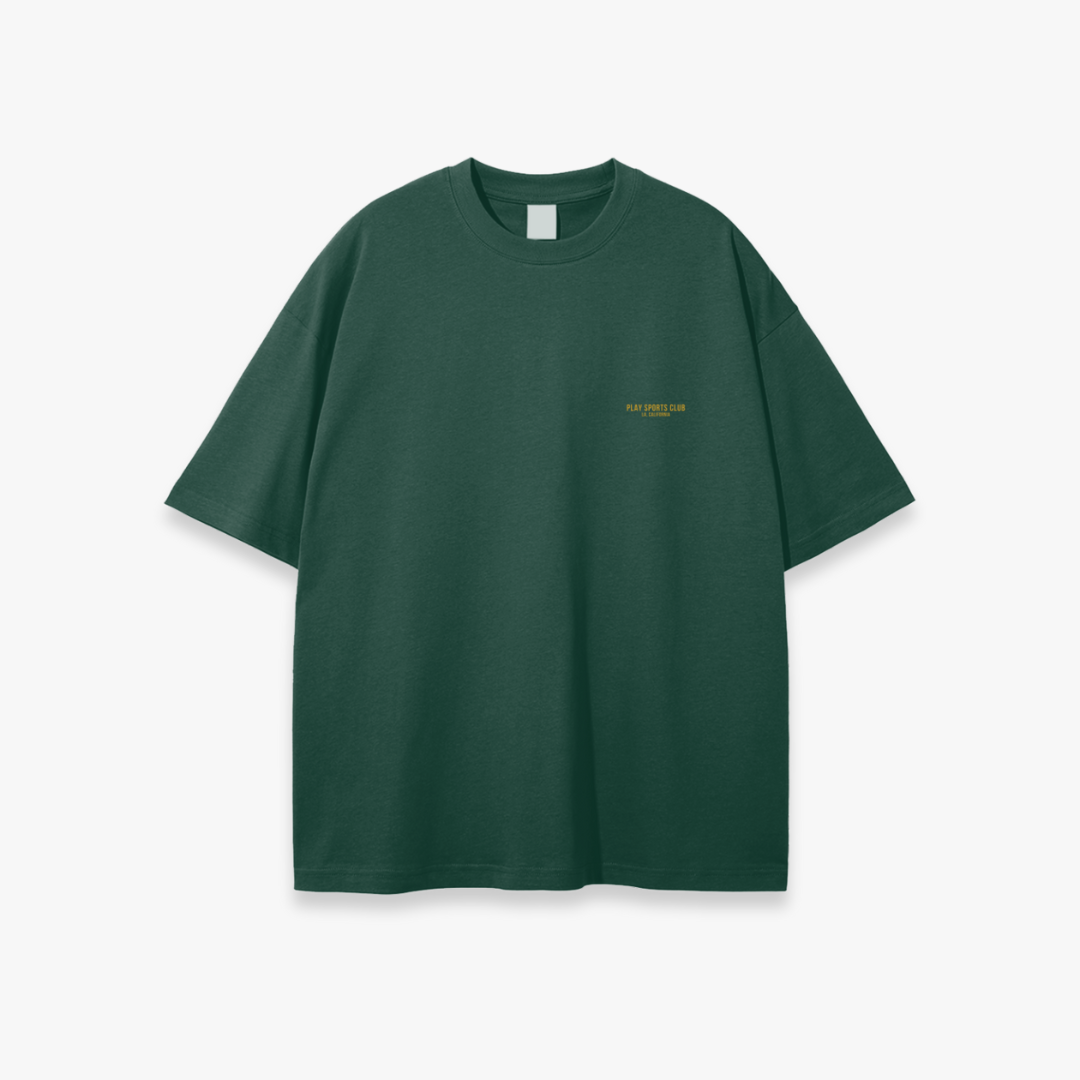 Forest Green “Block” Oversized Heavyweight T-Shirt