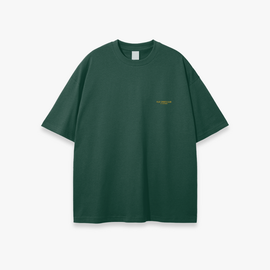 Forest Green “Block” Oversized Heavyweight T-Shirt