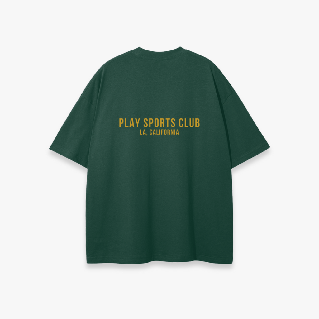 Forest Green “Block” Oversized Heavyweight T-Shirt