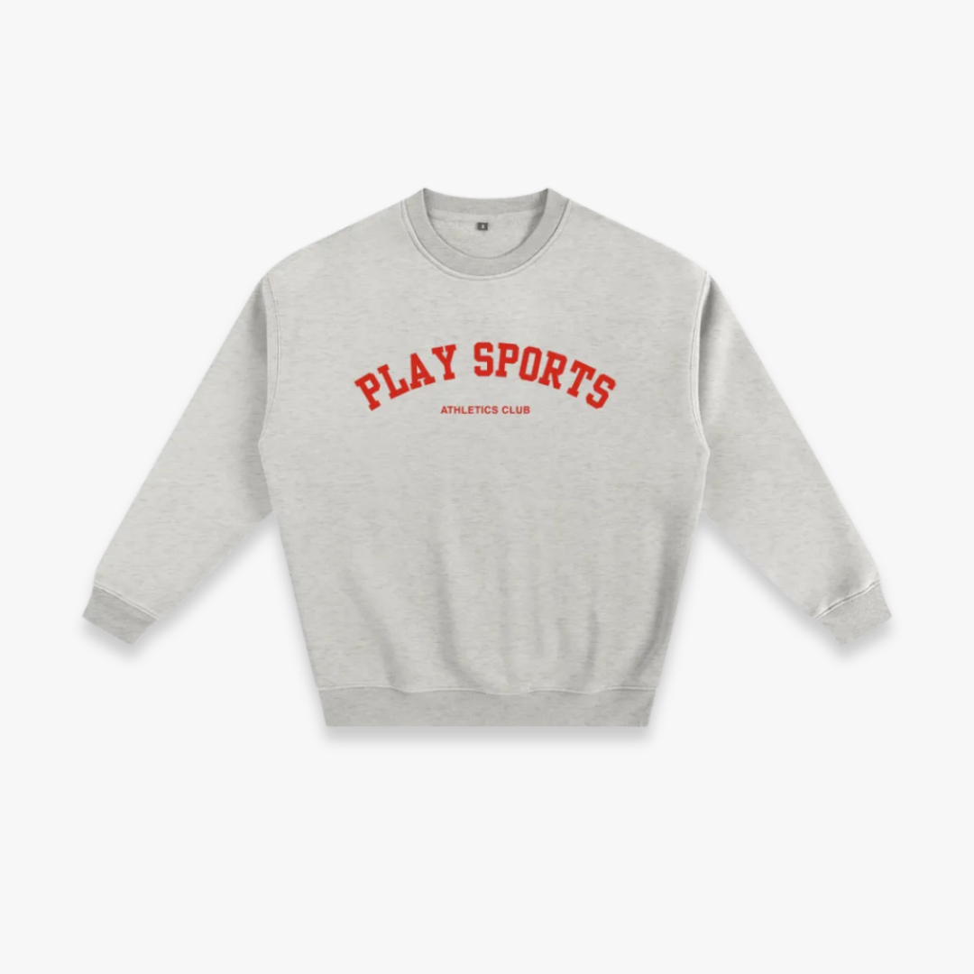 Grey / Red “Athletics Club” Sweatshirt