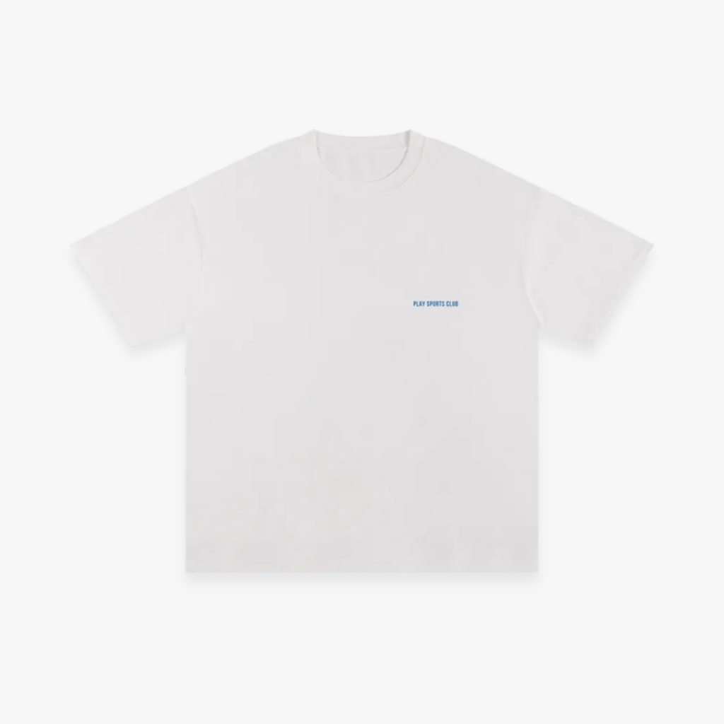 White “Cocktail Club” Oversized Heavyweight T-Shirt