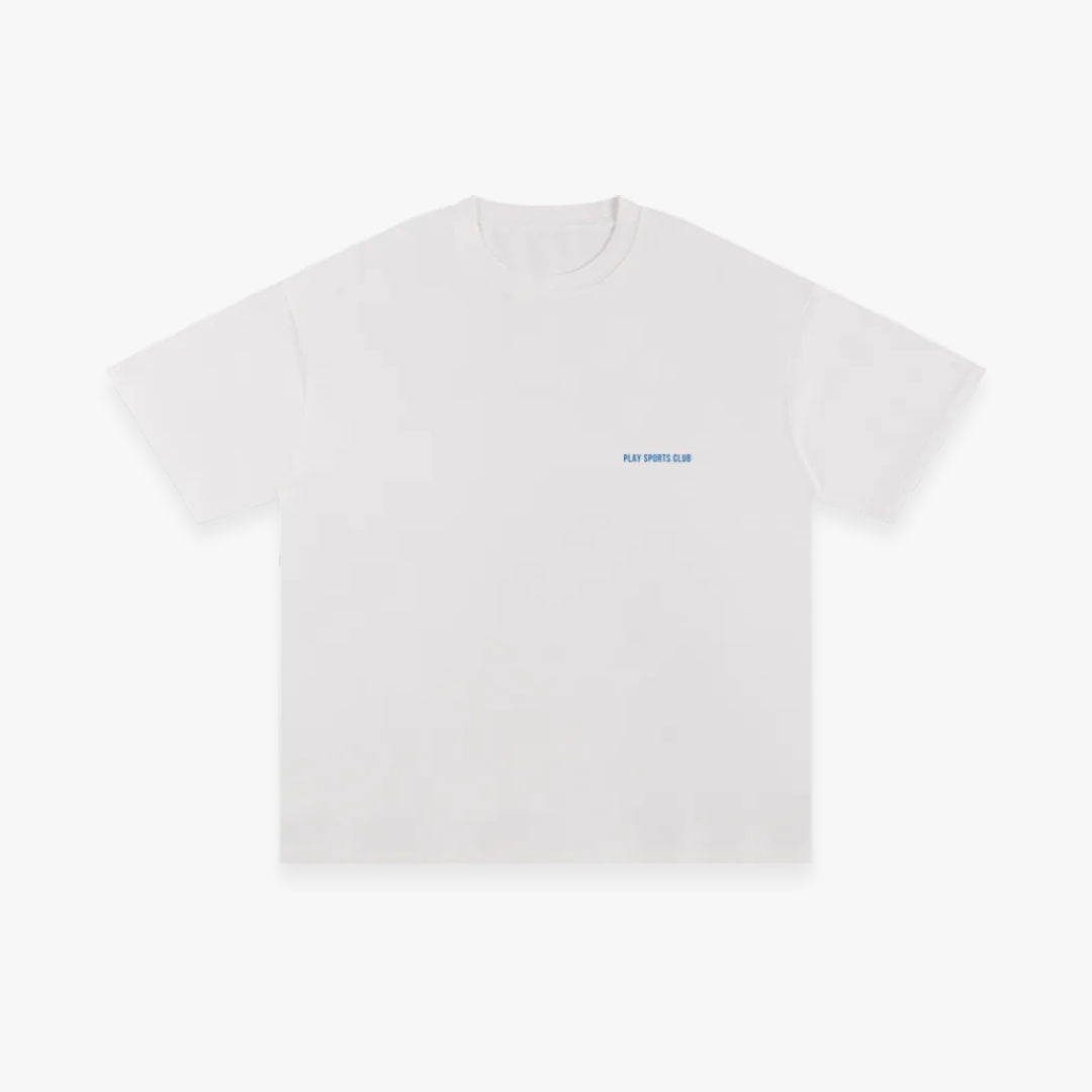 White “Cocktail Club” Oversized Heavyweight T-Shirt
