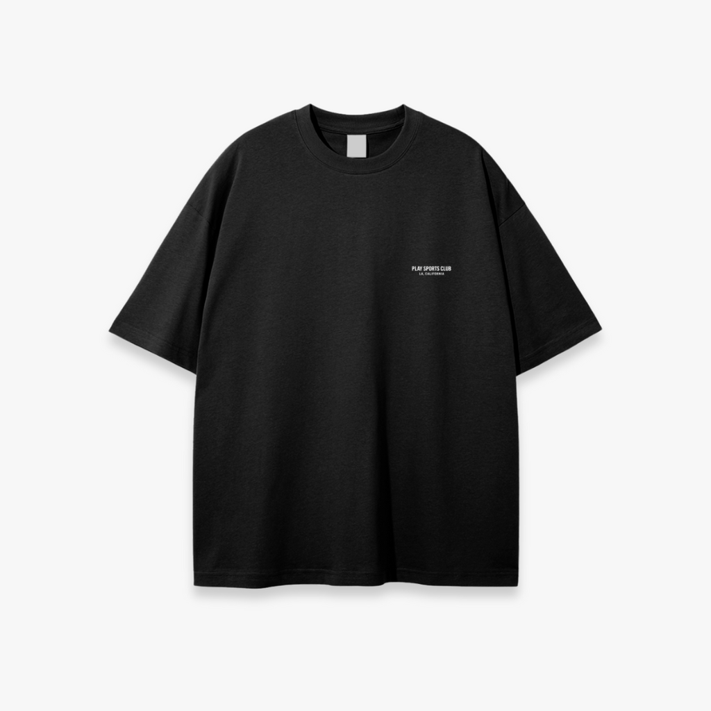 Jet Black “Block” Oversized Heavyweight T-Shirt