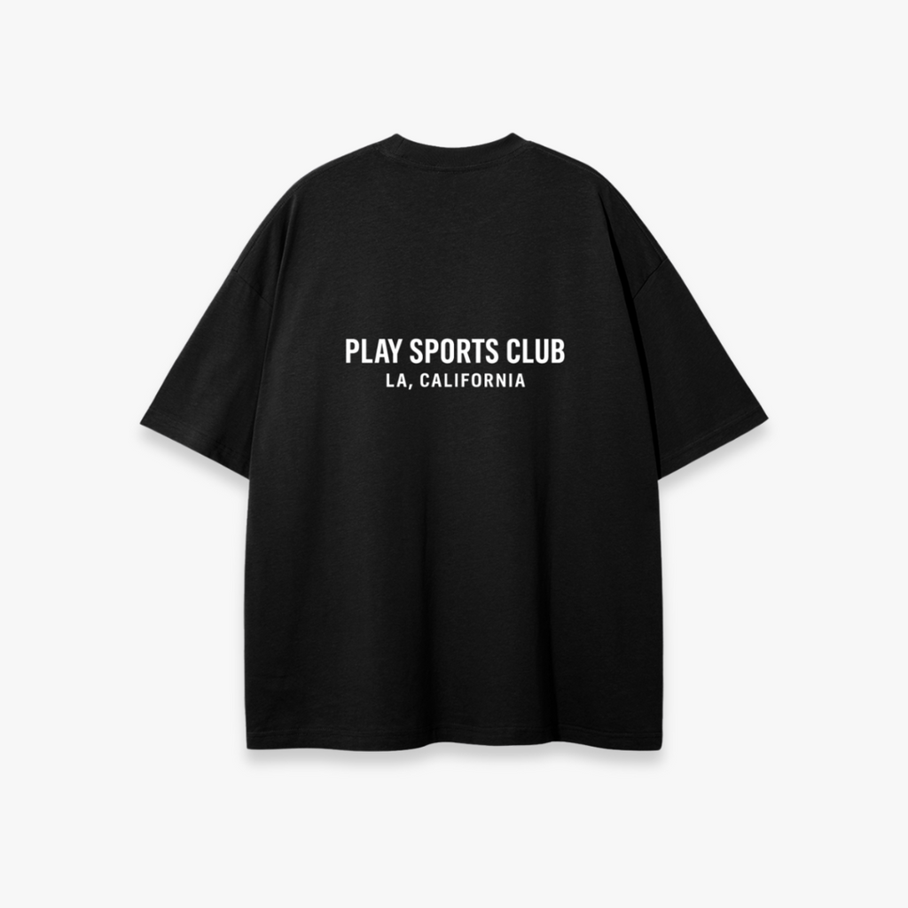 Jet Black “Block” Oversized Heavyweight T-Shirt