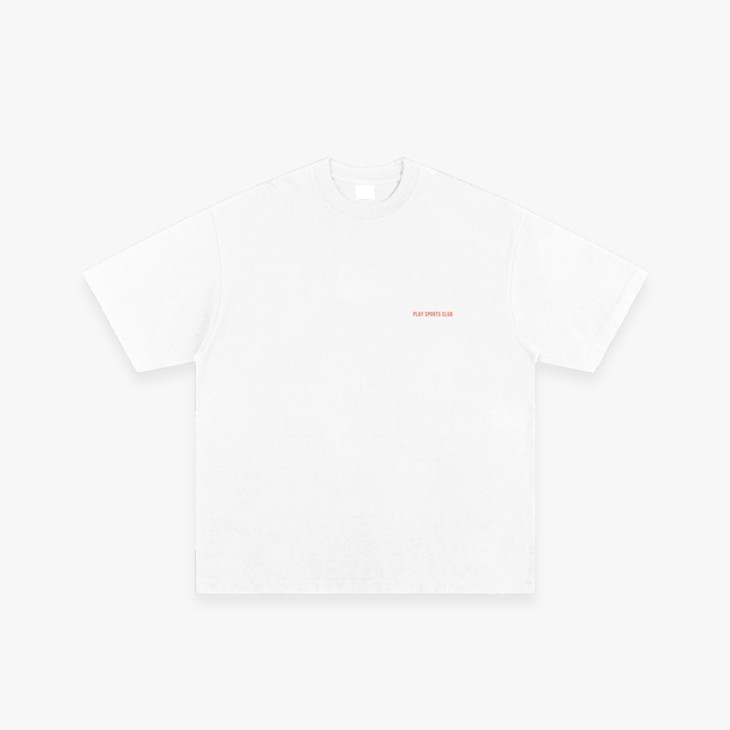 White “Athletic Department” Hand-Frayed Heavyweight Tee