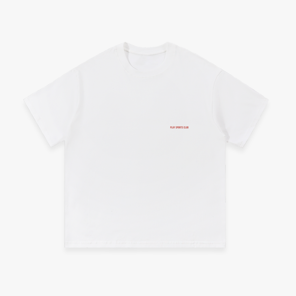 White “Hôtel De La Plays” Oversized Tee