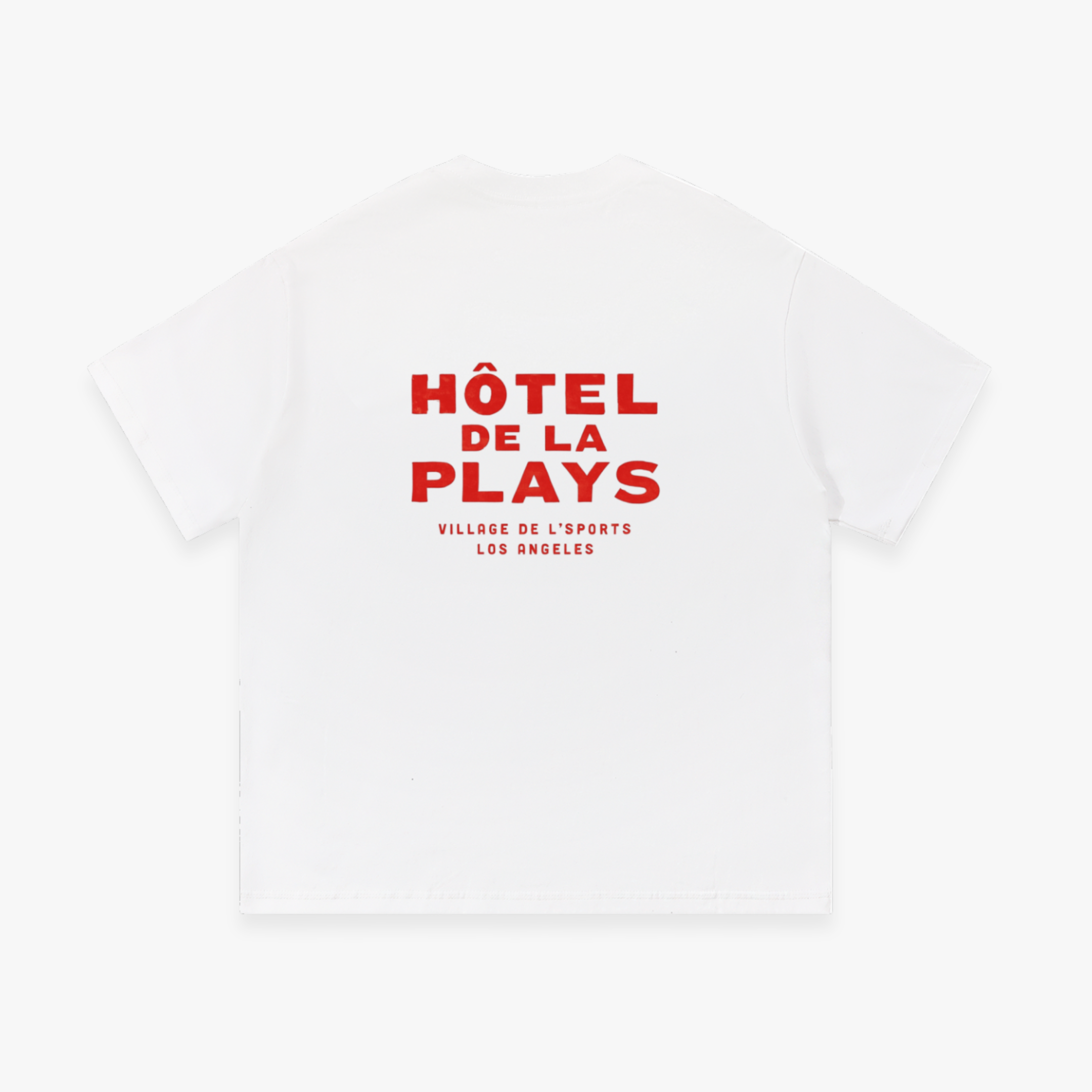 White “Hôtel De La Plays” Oversized Tee