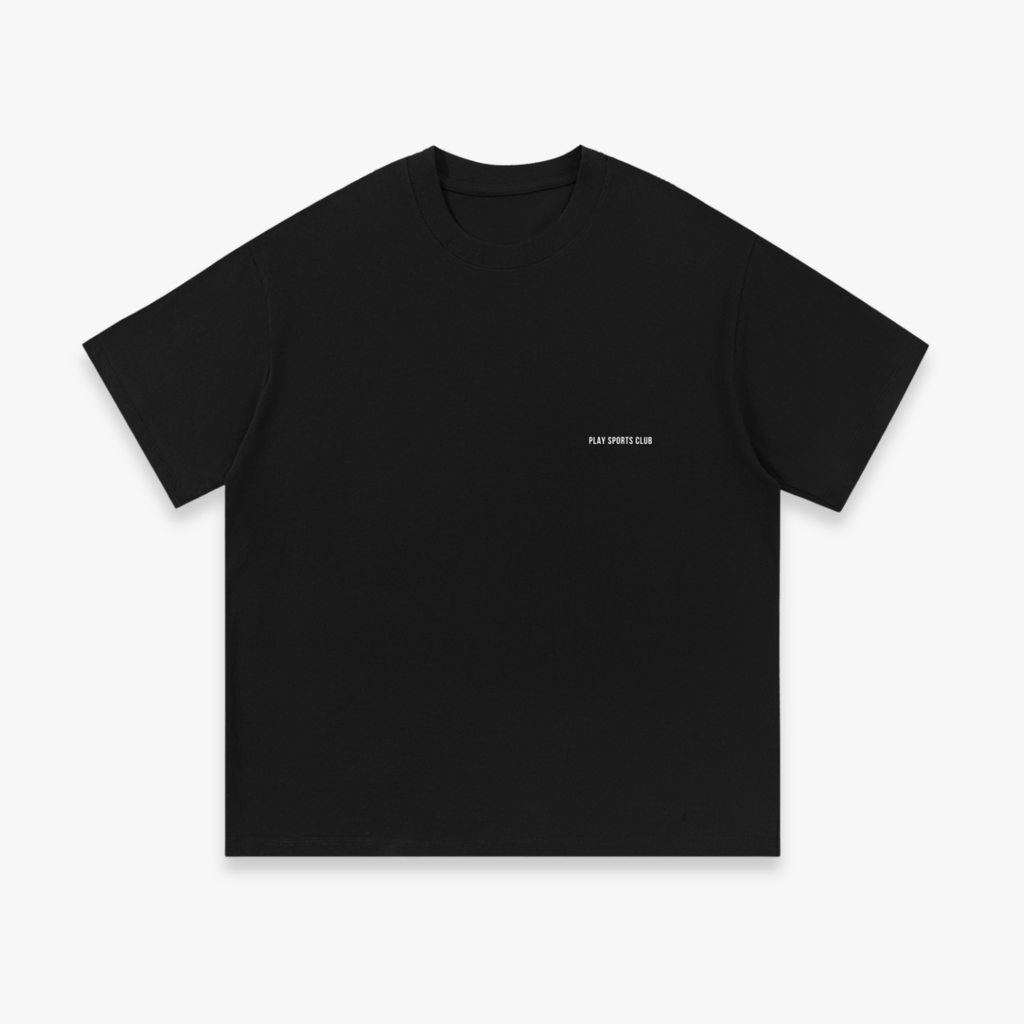 Black “Winged Runner” Oversized Tee