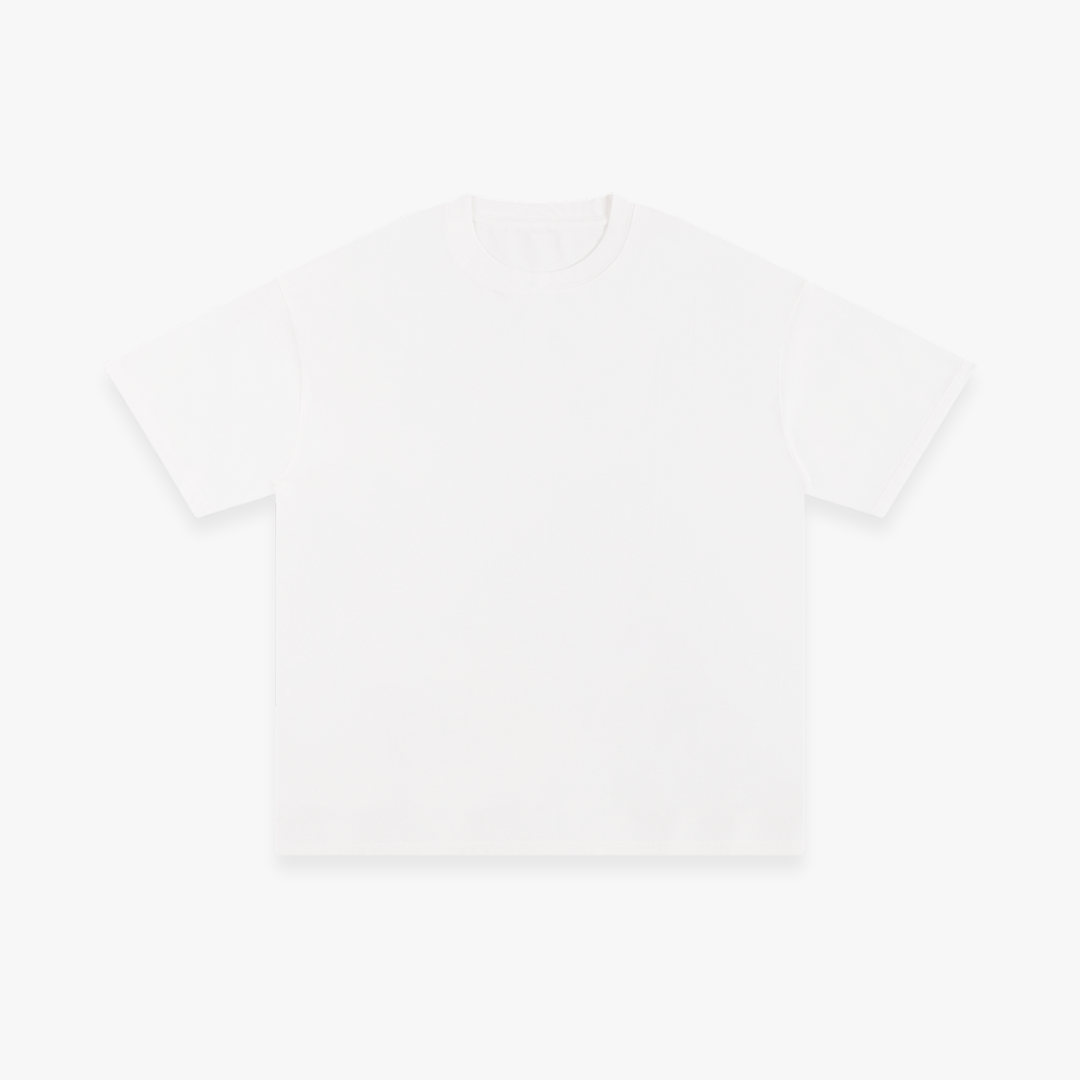 White “Cursive Back” Oversized Tee