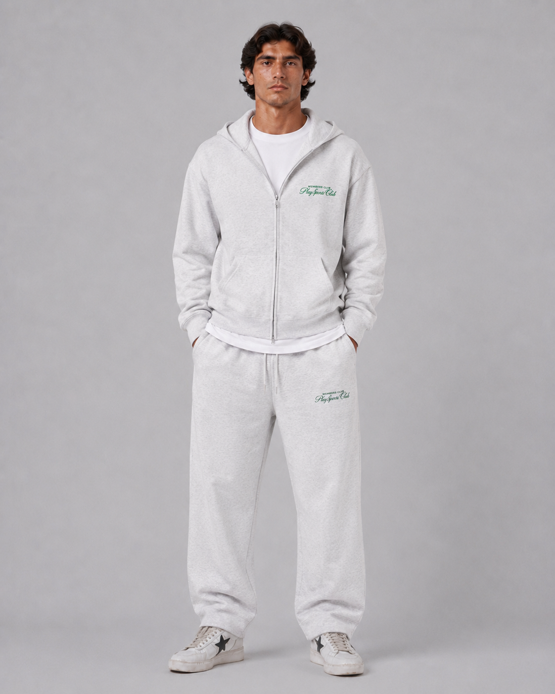 Members Club Zip-Through - Grey Marle