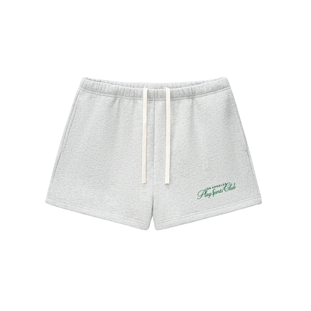 Grey “Beverly Hills” Script Lounge Shorts