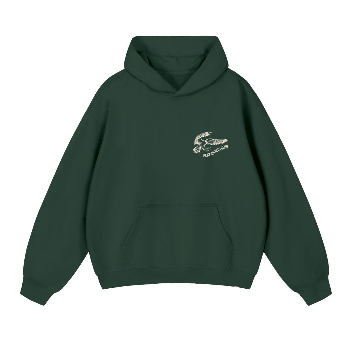 Play Sports Club Court Green Falcon Dept. Oversized Hoodie front