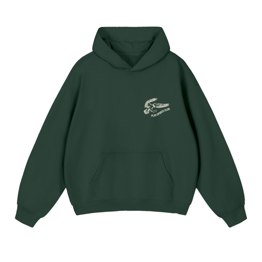 Play Sports Club Court Green Falcon Dept. Oversized Hoodie front