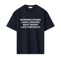 Play Sports Club Bay Navy Late Checkout Oversized T-Shirt front