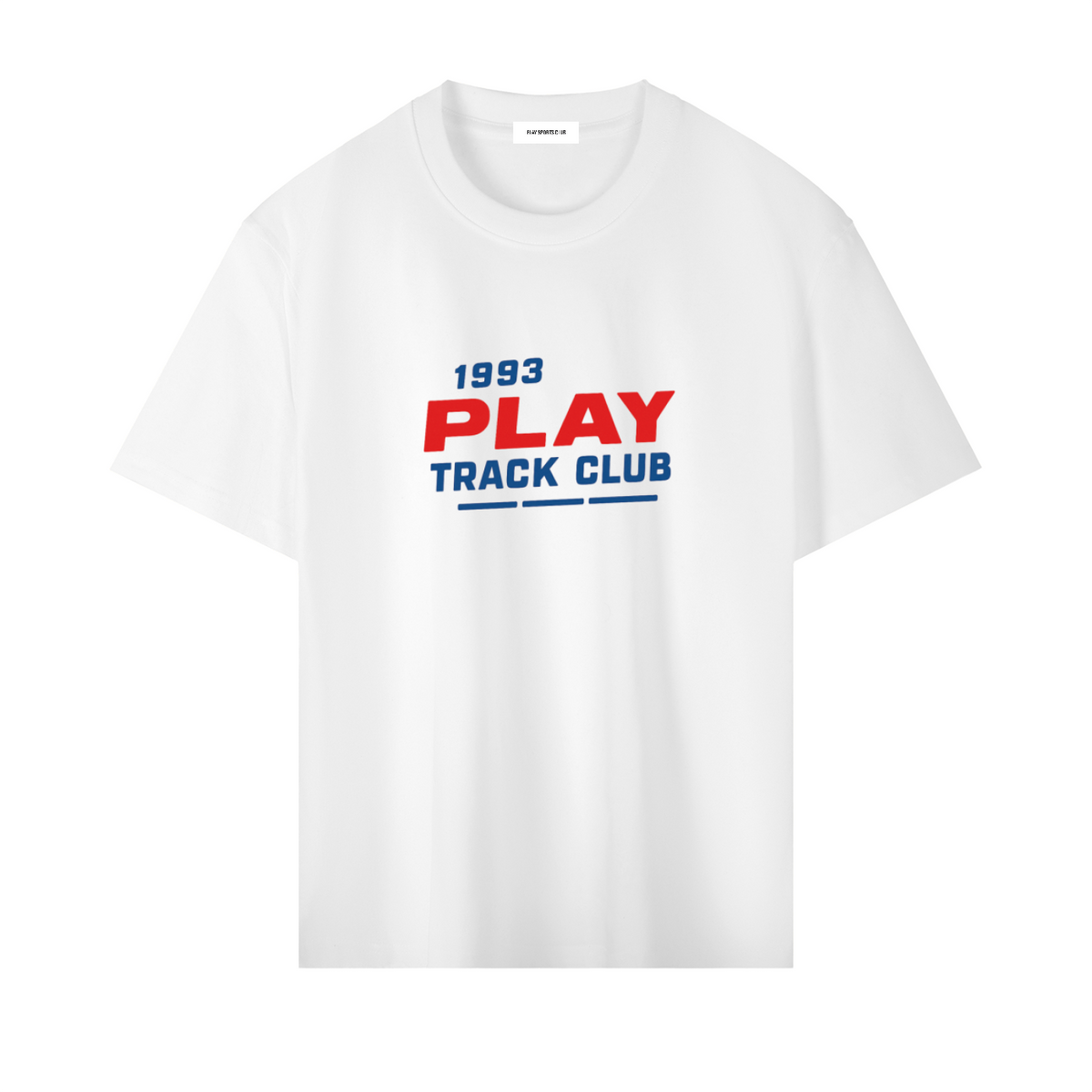Play Sports Club Sail White Track Club Heavyweight T-Shirt front