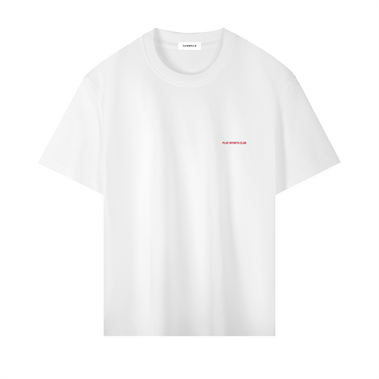 Play Sports Club Sail White Five Star Heavyweight T-Shirt front