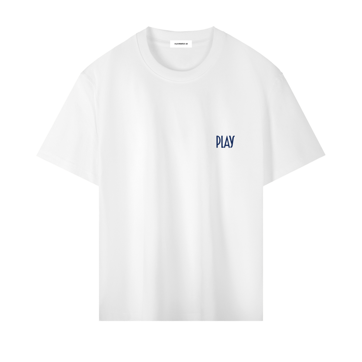 Play Sports Club Sail White Clubhouse Badge Heavyweight T-Shirt front