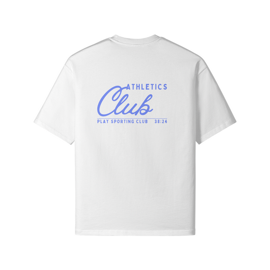 ATHLETICS CLUB x BIG CLUB T-SHIRT - WHITE/BLUE